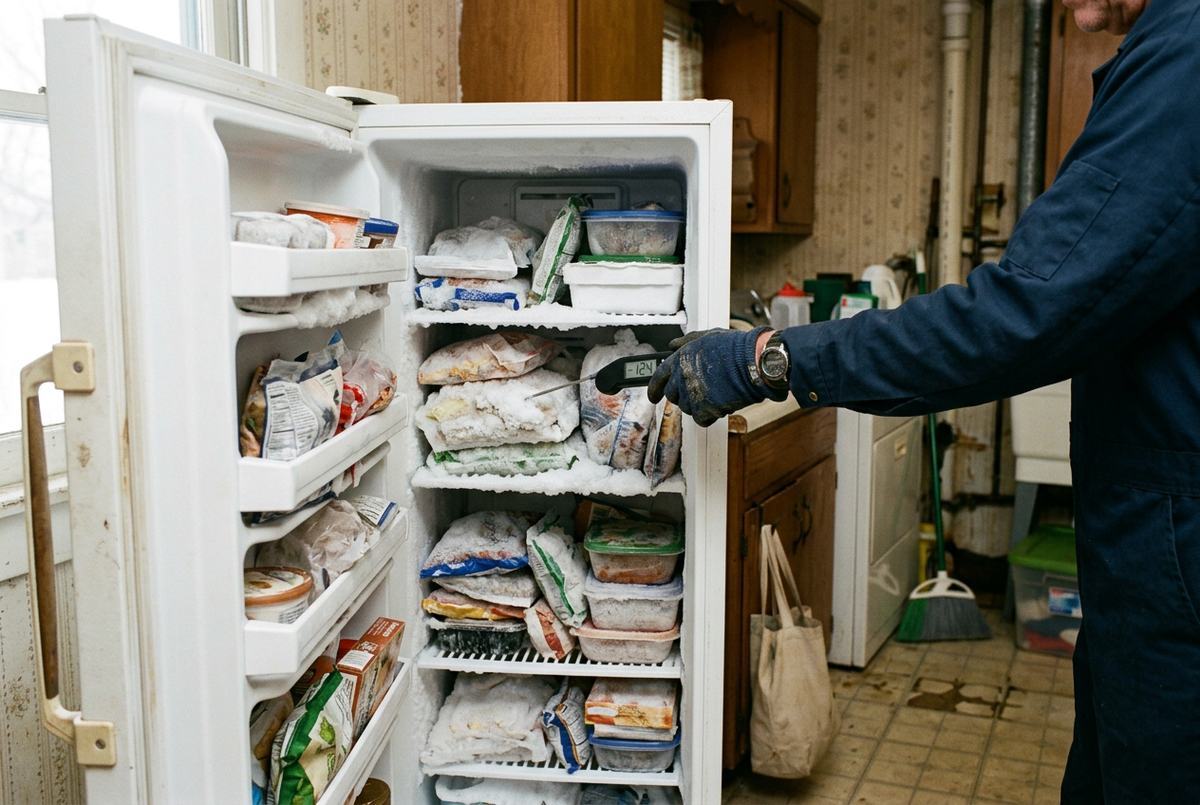 Freezer Repair technician at work